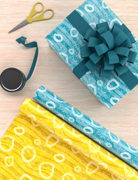 Bubbles pattern astratto eva lo coco wrapping paper