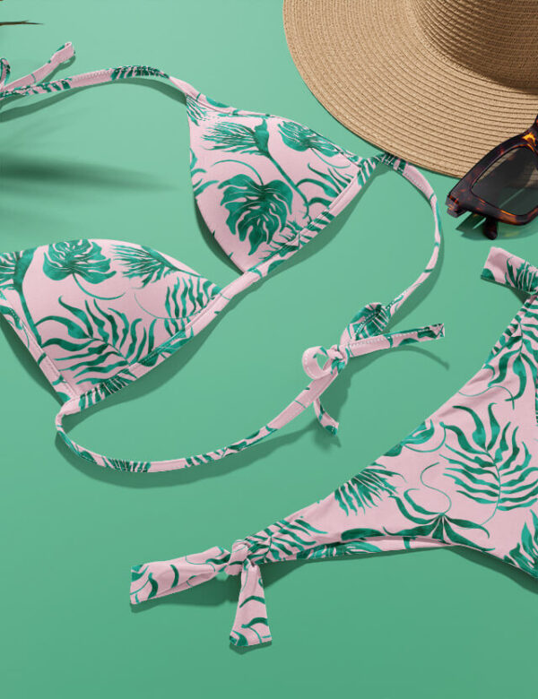 Pattern tropicale tropical elegance Eva Lo Coco green bikini