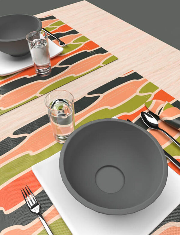 Pattern geometrico contrasti Eva Lo Coco placemat