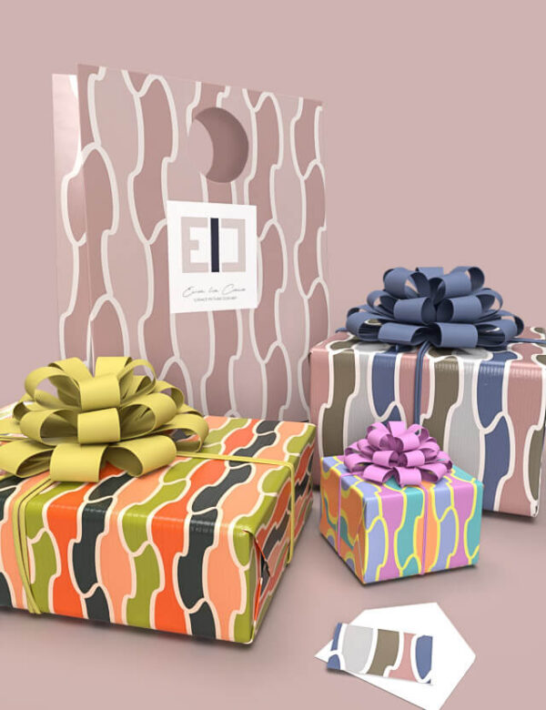 Pattern geometrico contrasti Eva Lo Coco wrapping paper