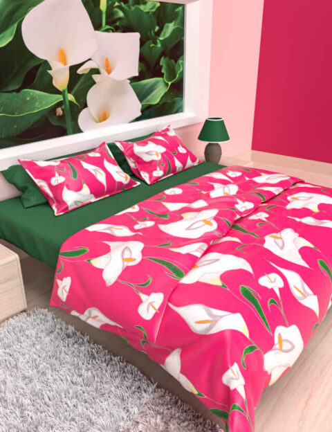 pattern floreale calle fucsia background eva lo coco bed room