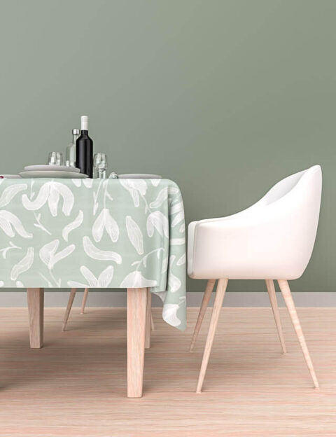 pattern floreale rain of flowers sage green background Eva Lo Coco tablecloth