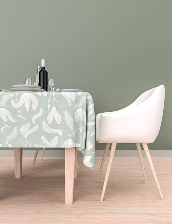 pattern floreale rain of flowers sage green background Eva Lo Coco tablecloth