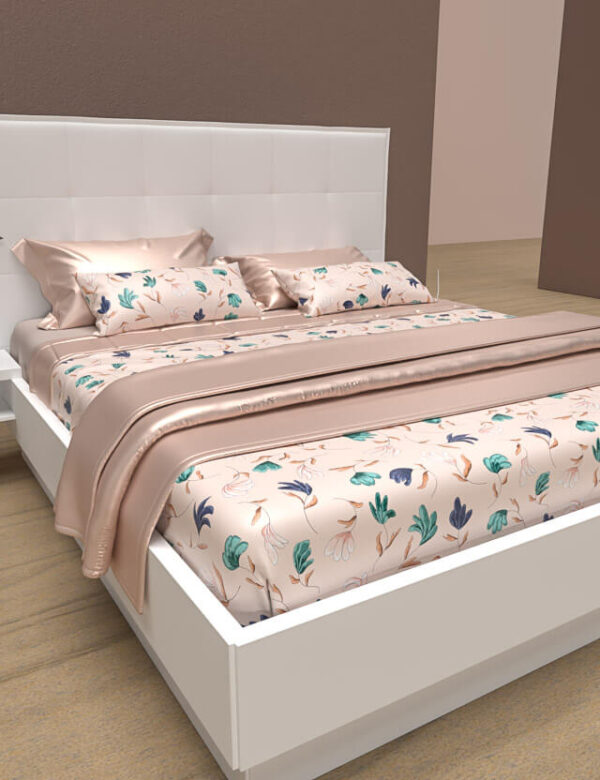 pattern floreale fioritura fiori astratti pink background eva lo coco duvet cover mockup